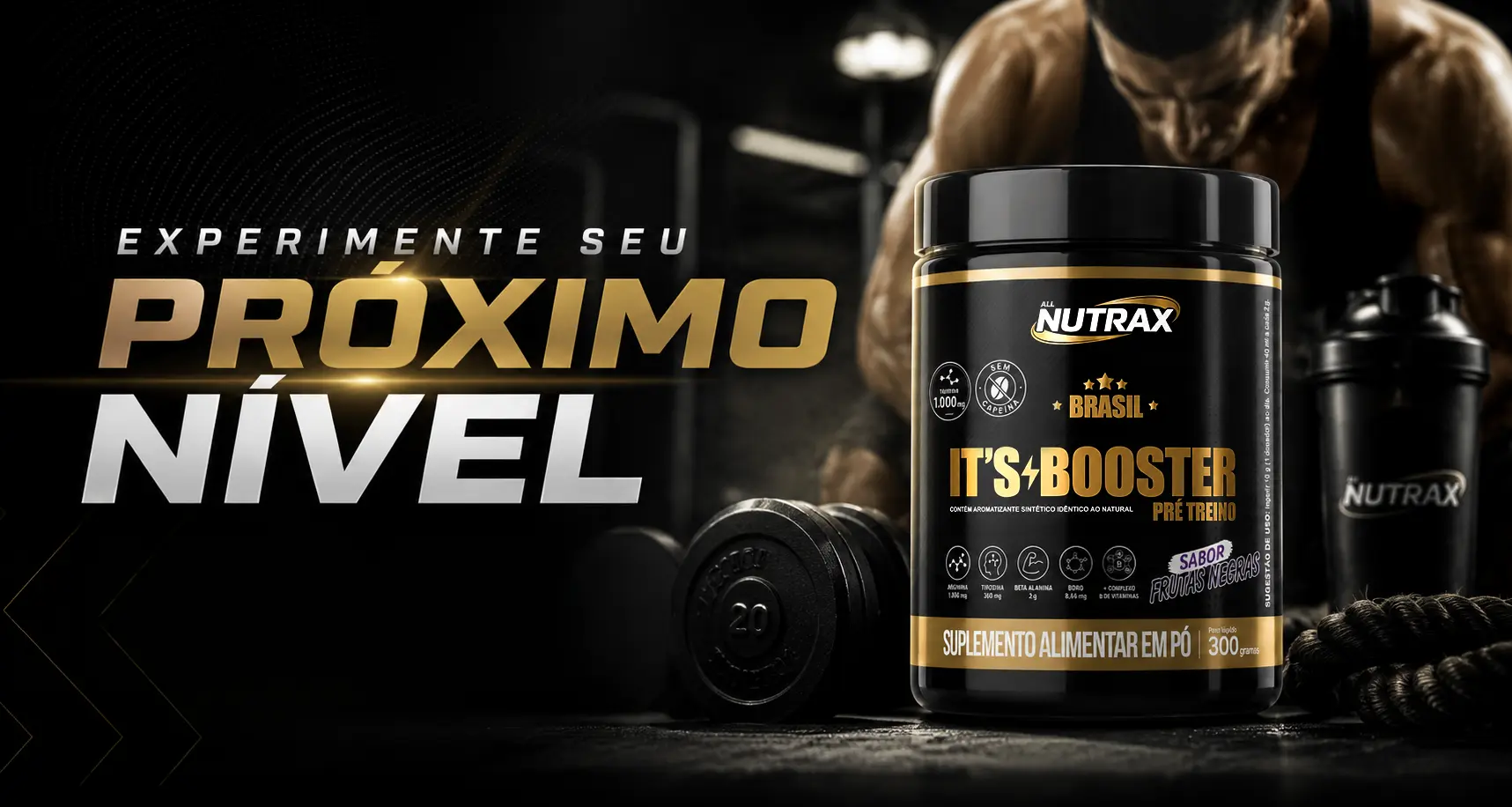Experimente seu próximo nível - It's Booster Pré-Treino