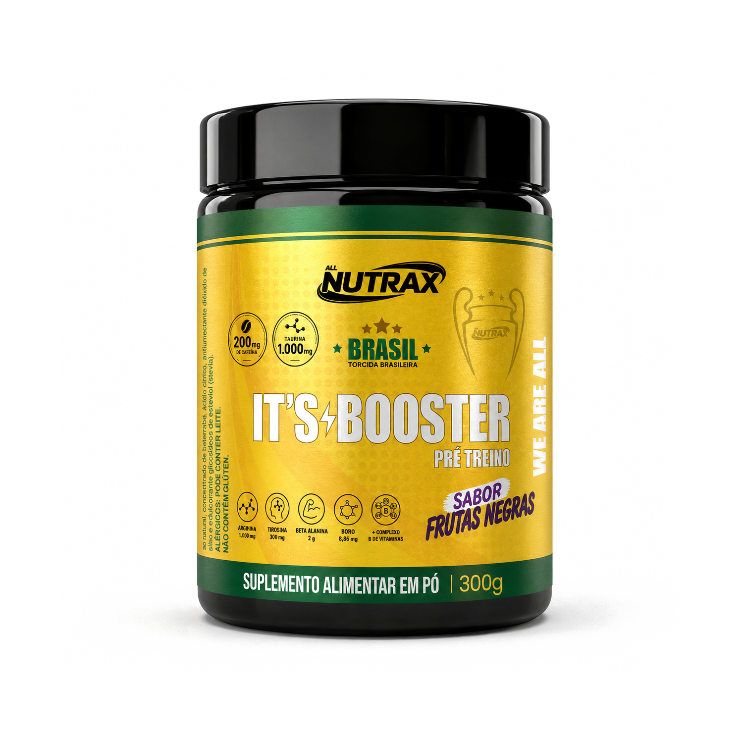 Pré-Treino It's Booster Frutas Negras 300g - All Nutrax