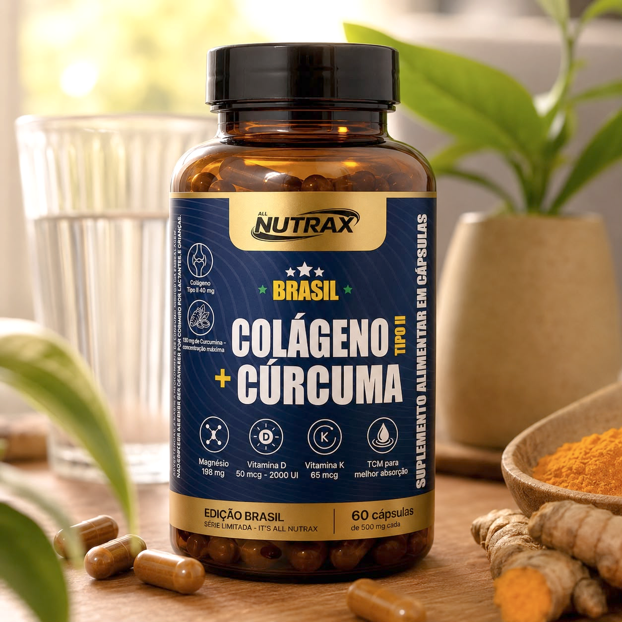 Colágeno Tipo II + Cúrcuma 60 cápsulas