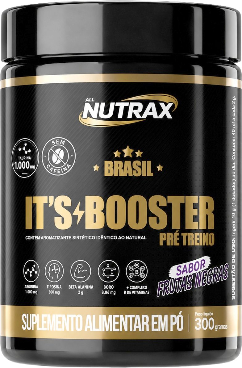 Its Booster Pré-Treino 300g Sabor Frutas Negras
