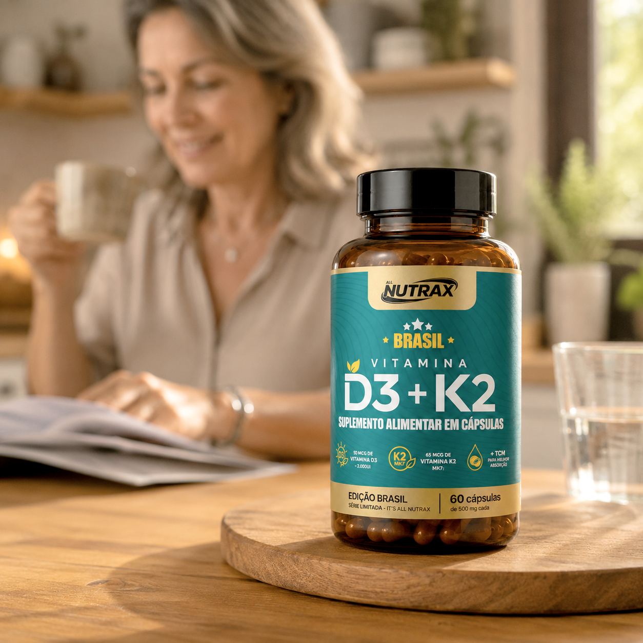 Vitamina D3 + K2 60 cápsulas