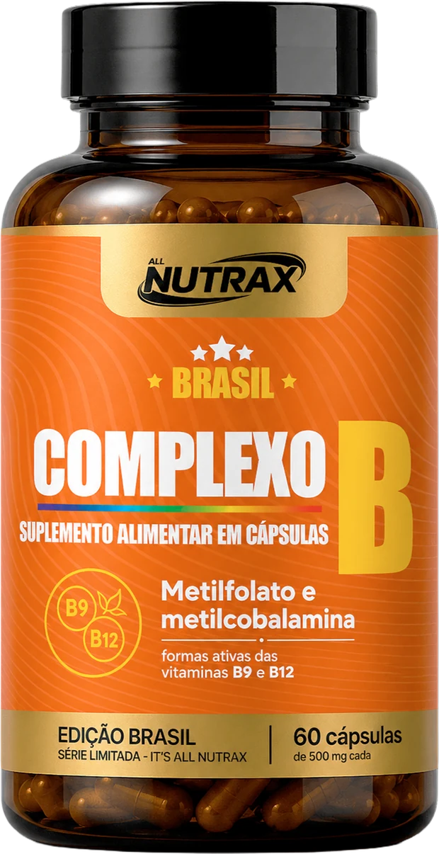 Frasco Complexo B Allnutrax, 60 cápsulas