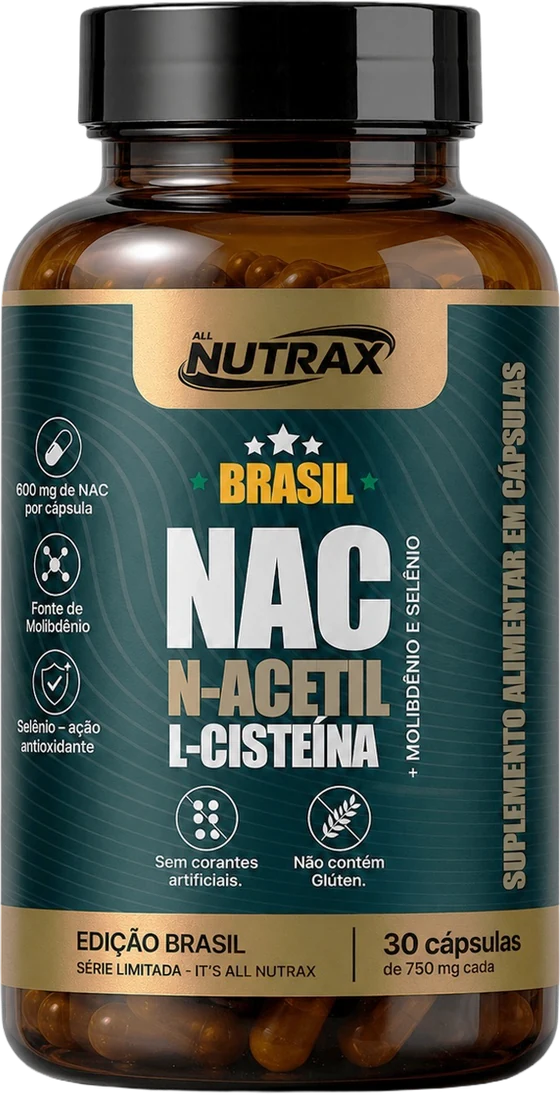 Frasco NAC Allnutrax, 30 cápsulas