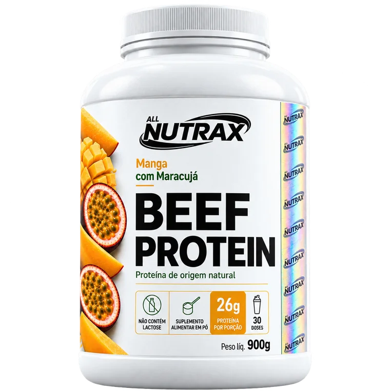 Beef Protein Allnutrax sabor Manga com Maracujá, pote 900 g