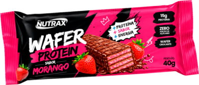 Nutrax Wafer Protein 40g Morango